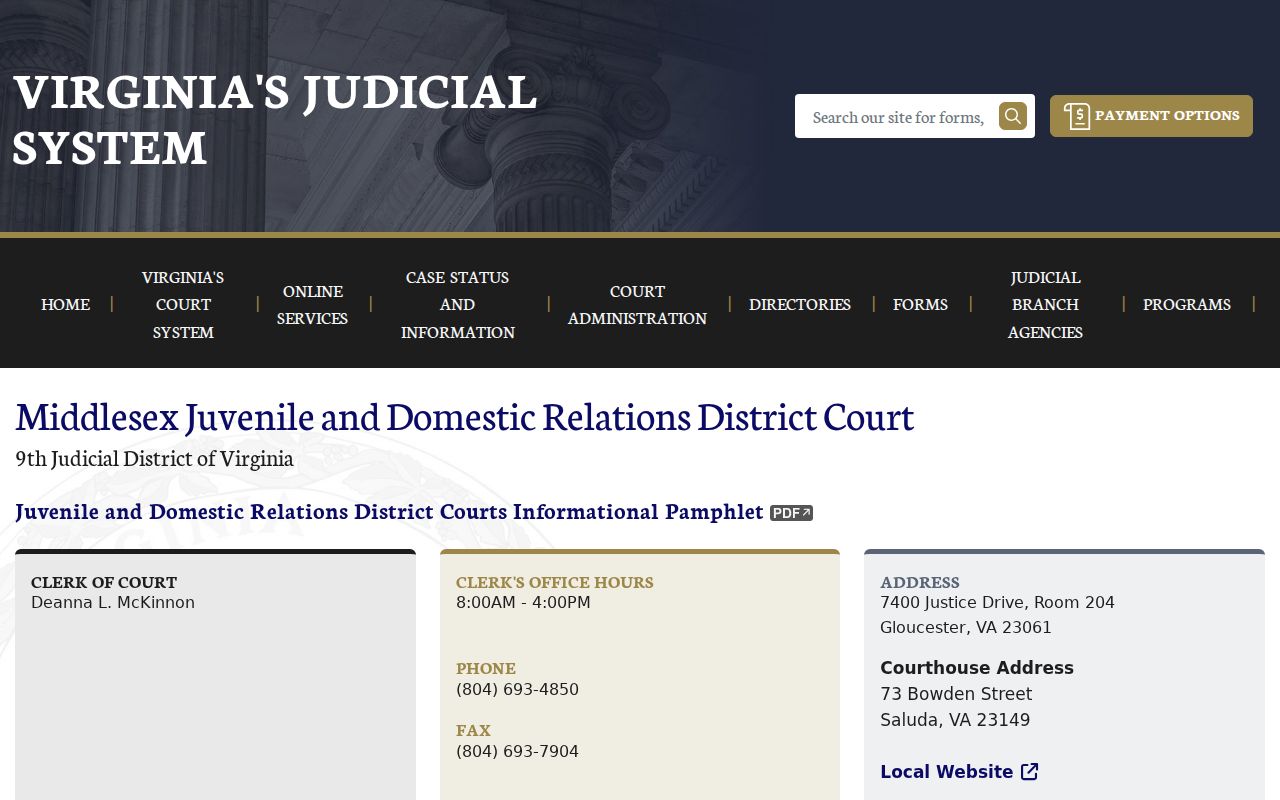 Middlesex County J and DR criminal court case schedule